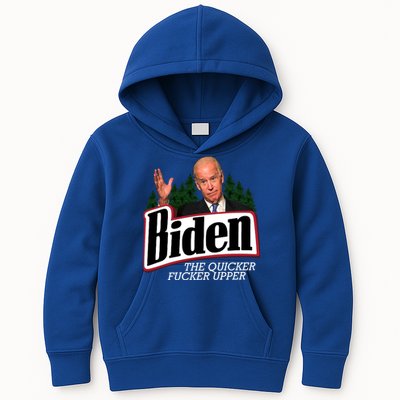 Biden The Quicker Fucker Upper Kids Hoodie