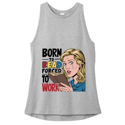 Born To Read Funny Booktok Favorite Reader Book Lover Gift | Spicy Books Ladies PosiCharge Tri-Blend Wicking Tank