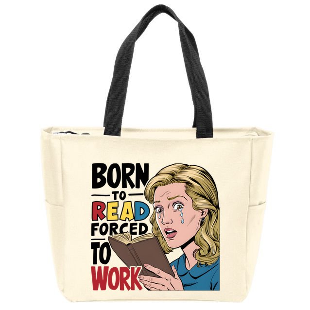 Born To Read Funny Booktok Favorite Reader Book Lover Gift | Spicy Books Zip Tote Bag