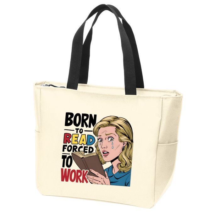 Born To Read Funny Booktok Favorite Reader Book Lover Gift | Spicy Books Zip Tote Bag
