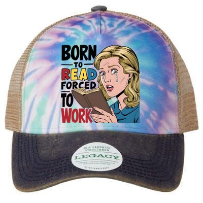 Born To Read Funny Booktok Favorite Reader Book Lover Gift | Spicy Books Legacy Tie Dye Trucker Hat