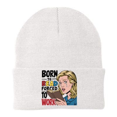 Born To Read Funny Booktok Favorite Reader Book Lover Gift | Spicy Books Knit Cap Winter Beanie