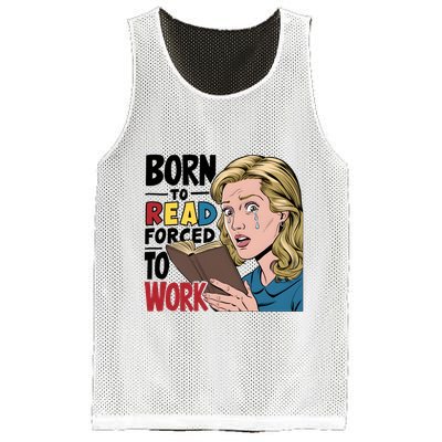Born To Read Funny Booktok Favorite Reader Book Lover Gift | Spicy Books Mesh Reversible Basketball Jersey Tank