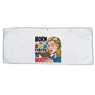 Born To Read Funny Booktok Favorite Reader Book Lover Gift | Spicy Books Large Microfiber Waffle Golf Towel