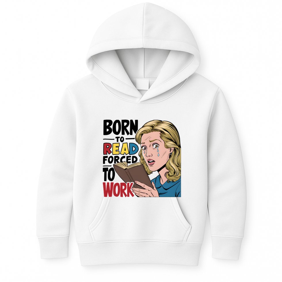 Born To Read Funny Booktok Favorite Reader Book Lover Gift | Spicy Books Kids Hoodie
