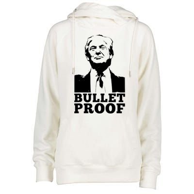 Bulletproof Trump Resilient Leader Design Womens Funnel Neck Pullover Hood