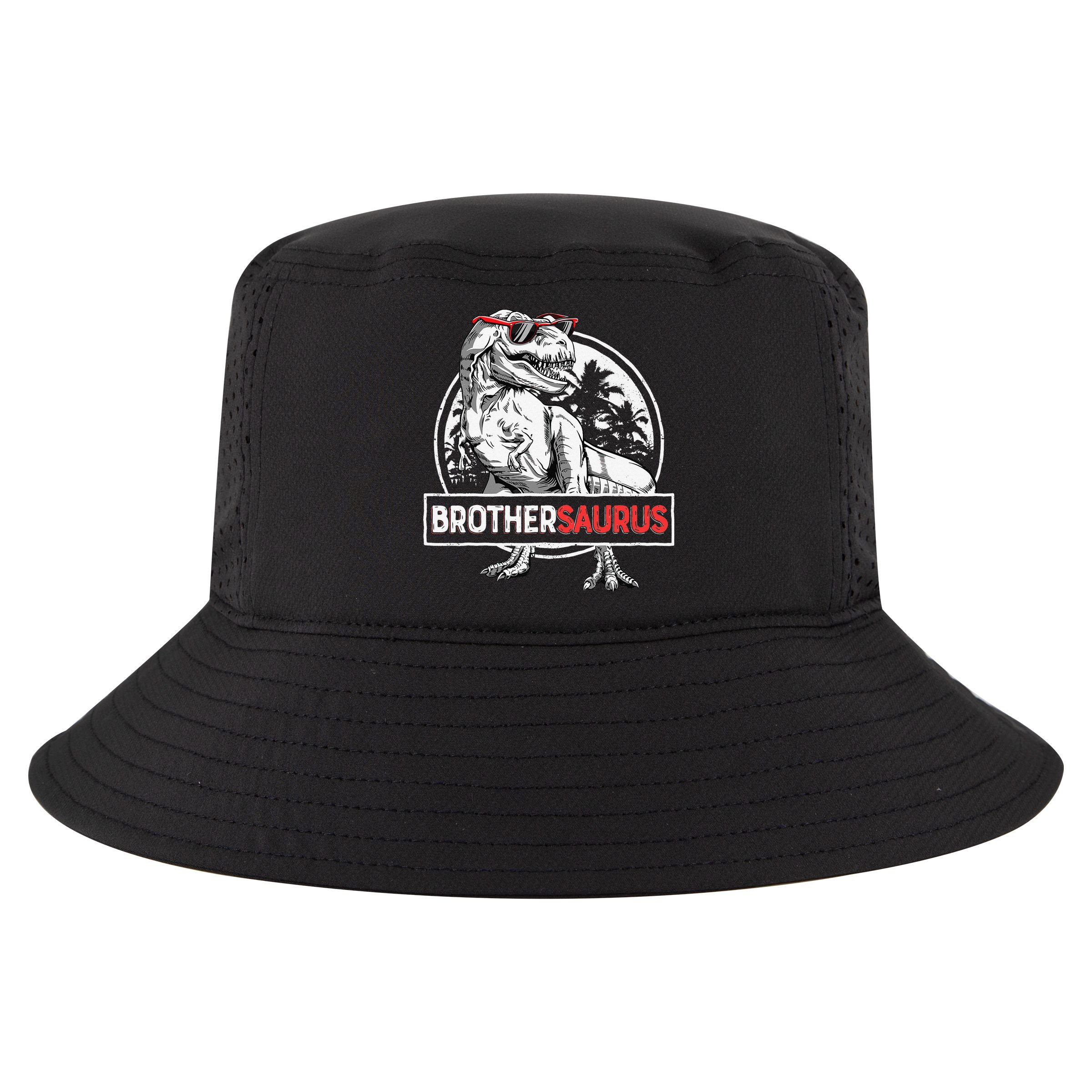 Brothersaurus T rex Dinosaur Brother Saurus Family Matching Cool Comfort Performance Bucket Hat