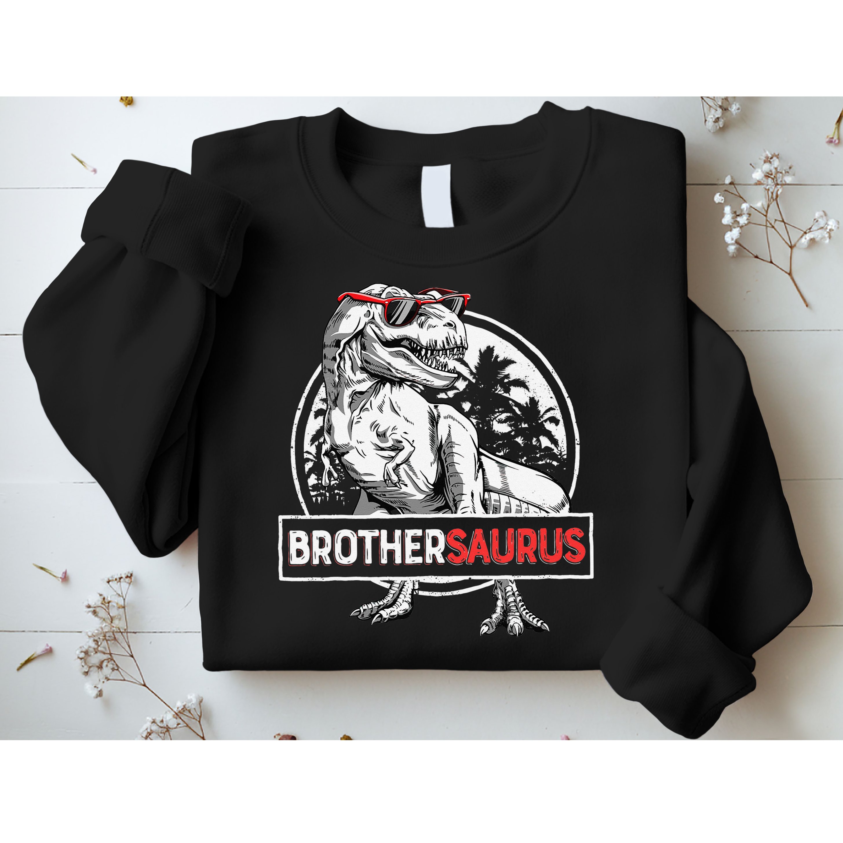 Brothersaurus T rex Dinosaur Brother Saurus Family Matching Sweatshirt