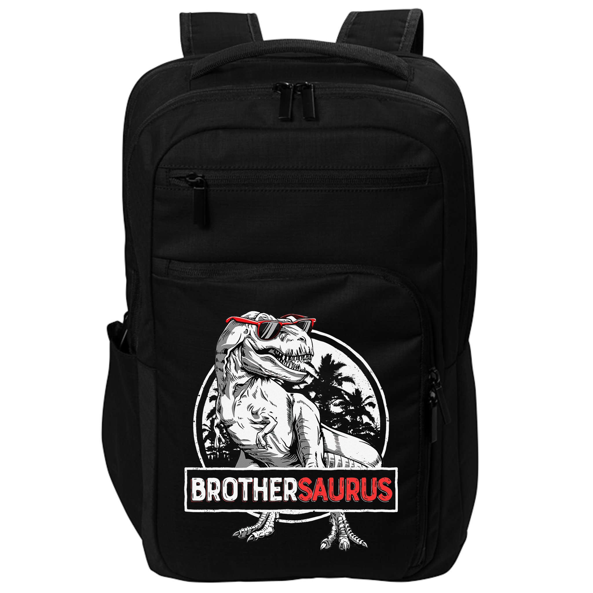 Brothersaurus T rex Dinosaur Brother Saurus Family Matching Impact Tech Backpack