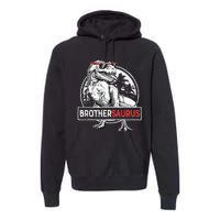 Brothersaurus T rex Dinosaur Brother Saurus Family Matching Premium Hoodie