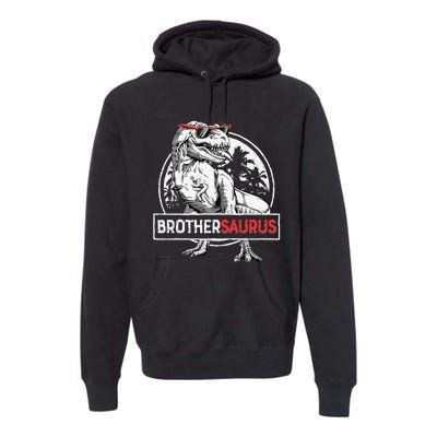 Brothersaurus T rex Dinosaur Brother Saurus Family Matching Premium Hoodie