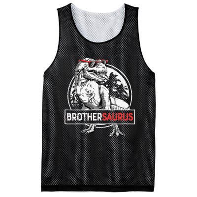 Brothersaurus T rex Dinosaur Brother Saurus Family Matching Mesh Reversible Basketball Jersey Tank