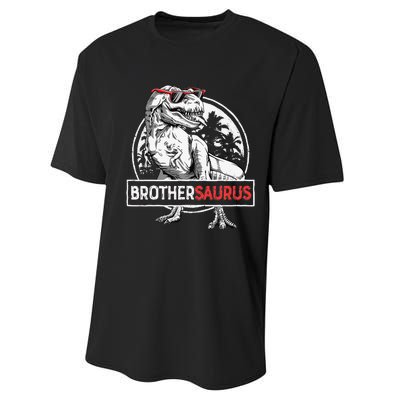 Brothersaurus T rex Dinosaur Brother Saurus Family Matching Performance Sprint T-Shirt