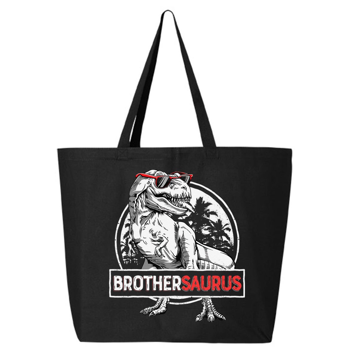 Brothersaurus T rex Dinosaur Brother Saurus Family Matching 25L Jumbo Tote