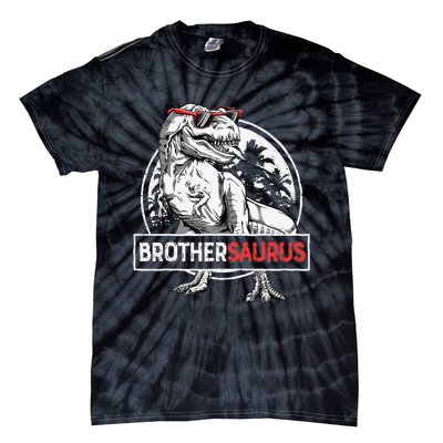 Brothersaurus T rex Dinosaur Brother Saurus Family Matching Tie-Dye T-Shirt