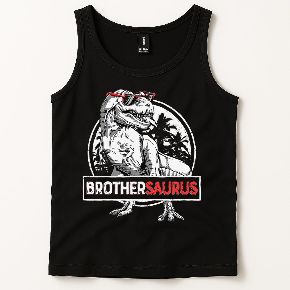 Brothersaurus T rex Dinosaur Brother Saurus Family Matching Tank Top