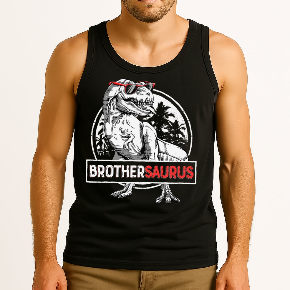 Brothersaurus T rex Dinosaur Brother Saurus Family Matching Tank Top