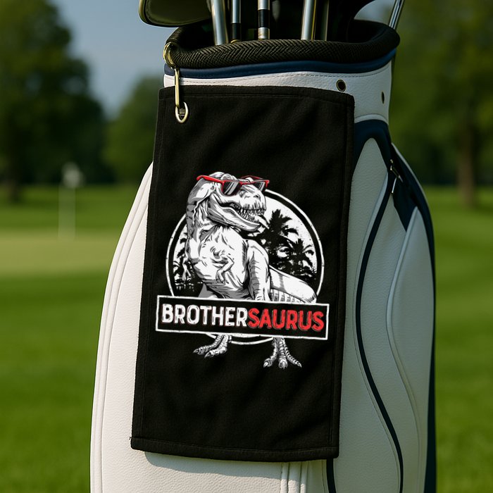 Brothersaurus T rex Dinosaur Brother Saurus Family Matching Golf Towel