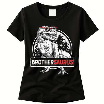 Brothersaurus T rex Dinosaur Brother Saurus Family Matching Womens T-Shirt