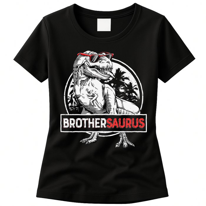 Brothersaurus T rex Dinosaur Brother Saurus Family Matching Womens T-Shirt