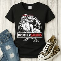 Brothersaurus T rex Dinosaur Brother Saurus Family Matching Womens T-Shirt