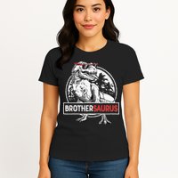 Brothersaurus T rex Dinosaur Brother Saurus Family Matching Womens T-Shirt
