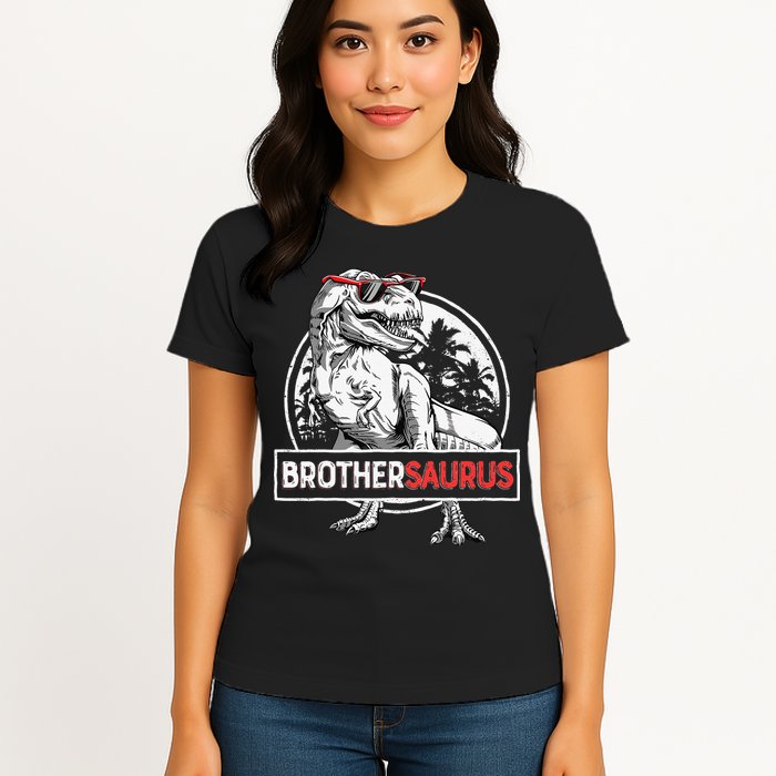 Brothersaurus T rex Dinosaur Brother Saurus Family Matching Womens T-Shirt