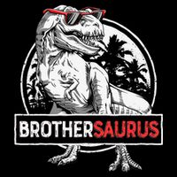 Brothersaurus T rex Dinosaur Brother Saurus Family Matching Women's V-Neck T-Shirt