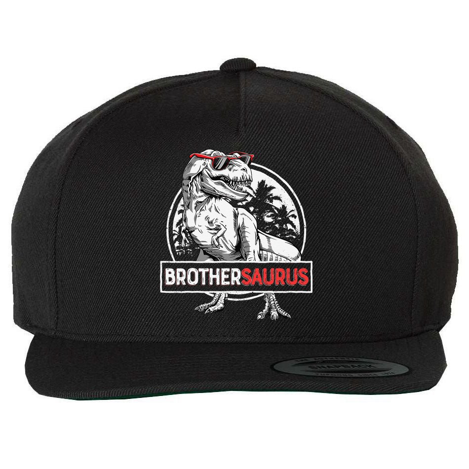 Brothersaurus T rex Dinosaur Brother Saurus Family Matching Wool Snapback Cap
