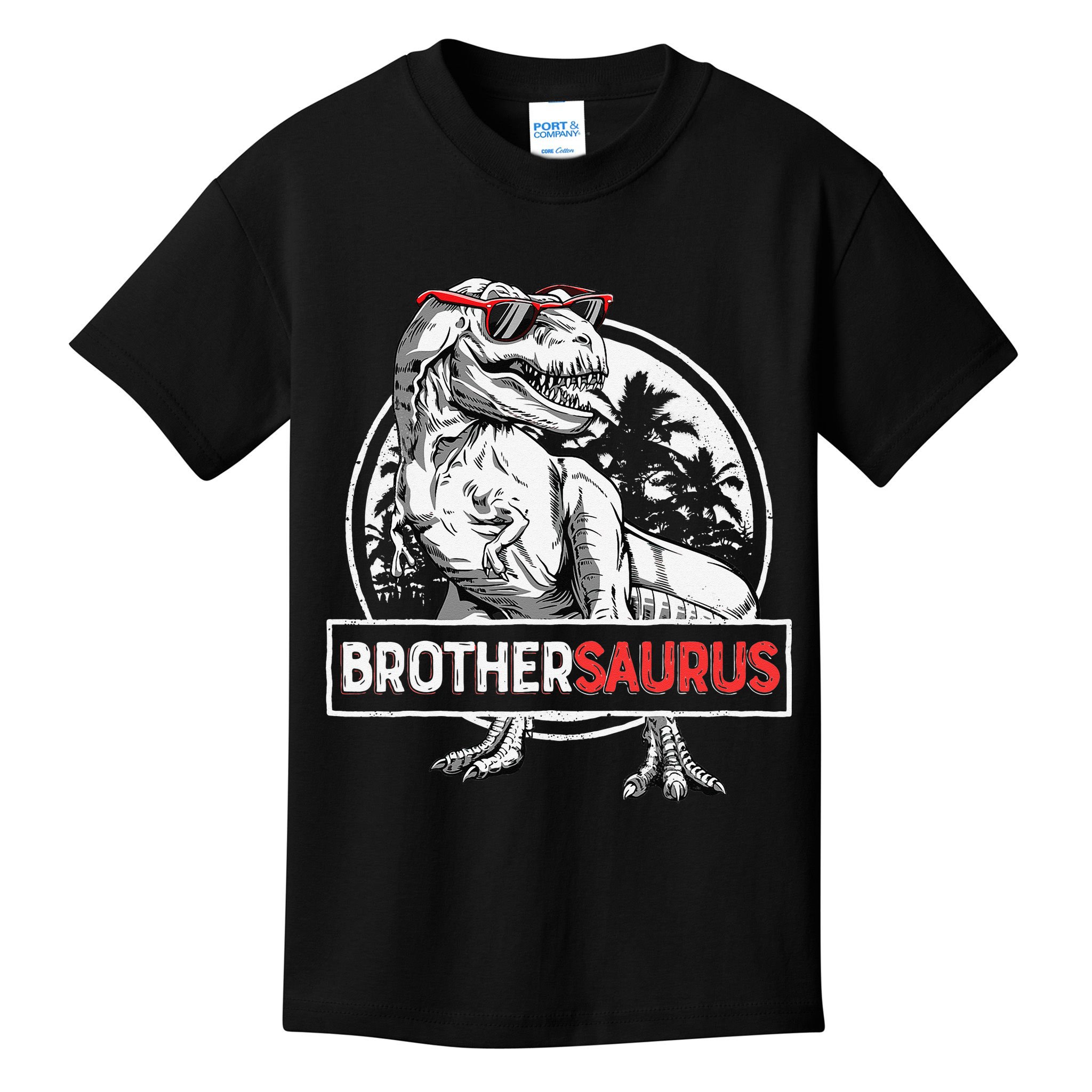 Brothersaurus T rex Dinosaur Brother Saurus Family Matching Kids T-Shirt