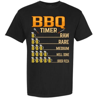 BBQ Timer Raw Rare Medium Well Done Grill Lovers Garment-Dyed Heavyweight T-Shirt