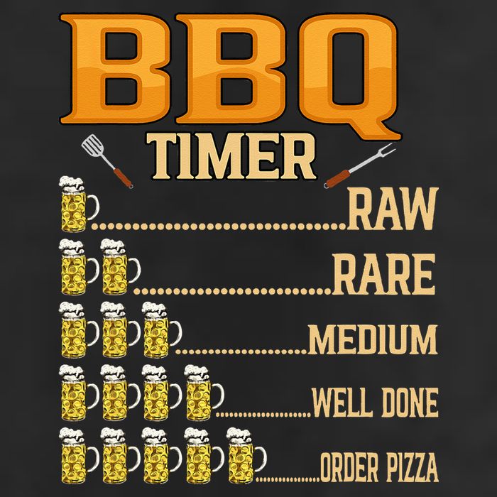 BBQ Timer Raw Rare Medium Well Done Grill Lovers 7 Panel Mesh Trucker Snapback Hat