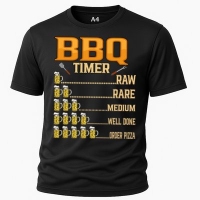 BBQ Timer Raw Rare Medium Well Done Grill Lovers Performance Shirt