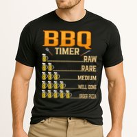 BBQ Timer Raw Rare Medium Well Done Grill Lovers Cooling Performance Crew T-Shirt