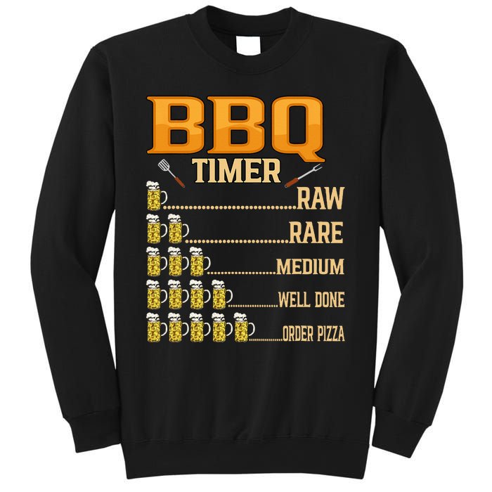 BBQ Timer Raw Rare Medium Well Done Grill Lovers Sweatshirt