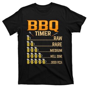 BBQ Timer Raw Rare Medium Well Done Grill Lovers T-Shirt