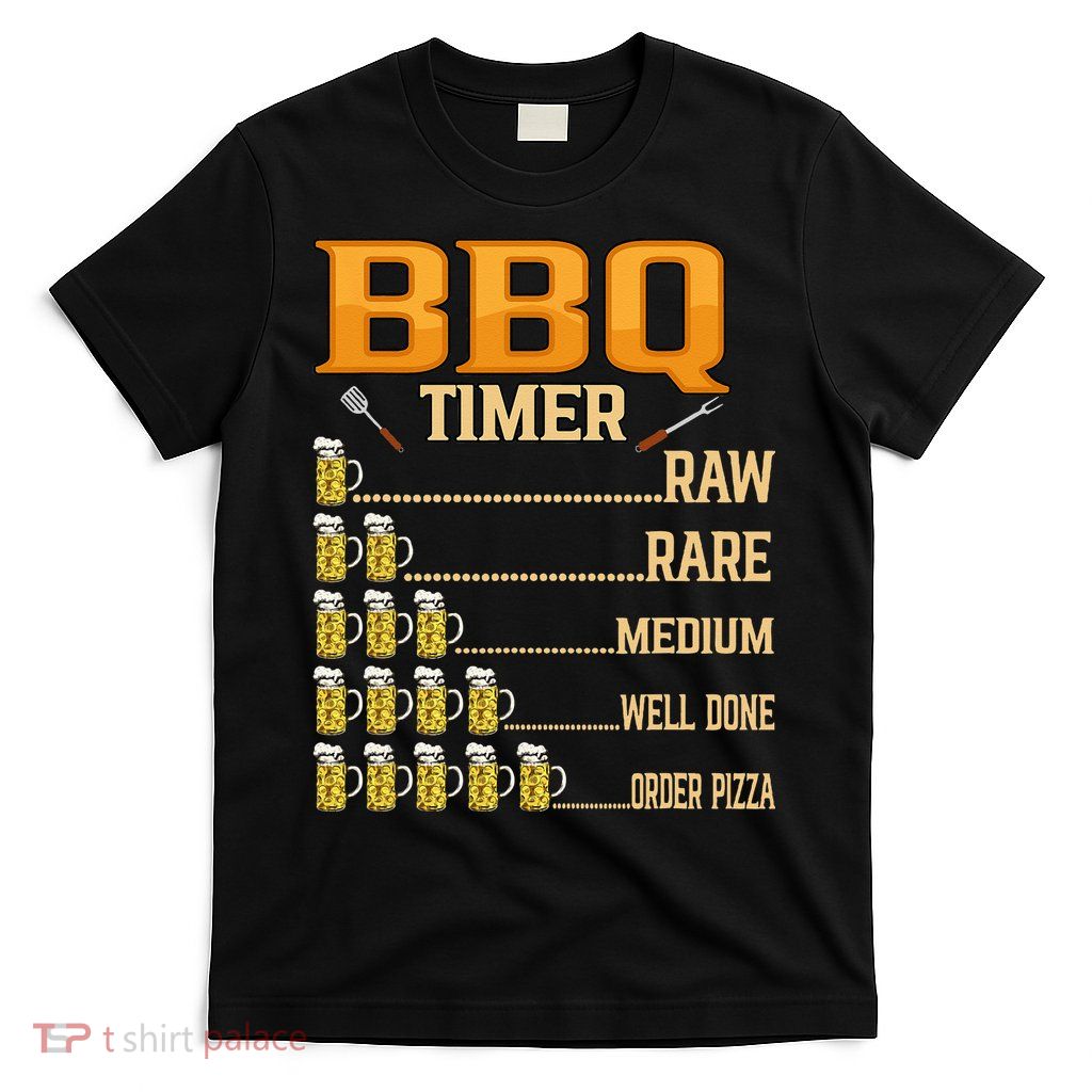 BBQ Timer Raw Rare Medium Well Done Grill Lovers T-Shirt