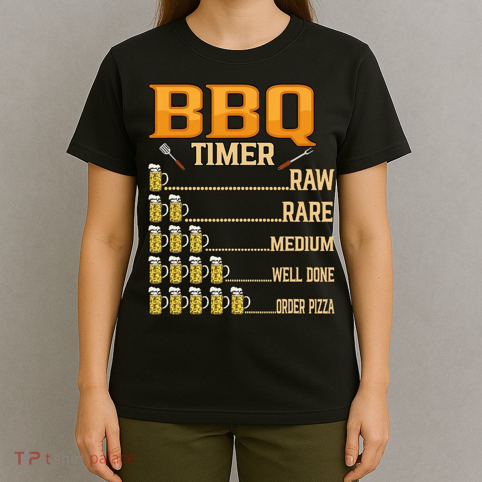BBQ Timer Raw Rare Medium Well Done Grill Lovers T-Shirt