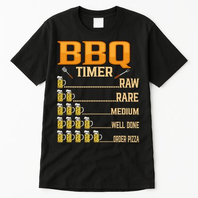 BBQ Timer Raw Rare Medium Well Done Grill Lovers Tall T-Shirt