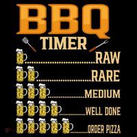 BBQ Timer Raw Rare Medium Well Done Grill Lovers Flatbill Hat