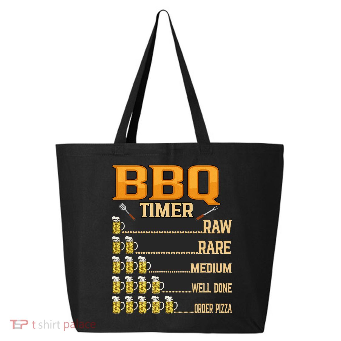 BBQ Timer Raw Rare Medium Well Done Grill Lovers 25L Jumbo Tote