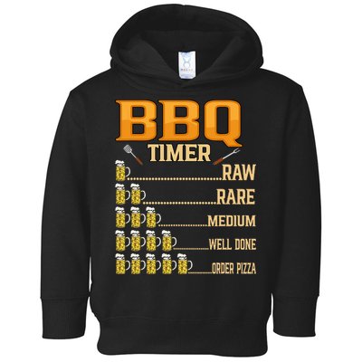 BBQ Timer Raw Rare Medium Well Done Grill Lovers Toddler Hoodie