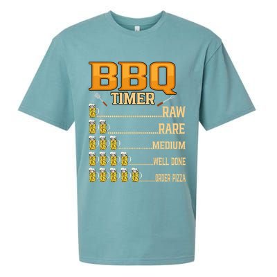 BBQ Timer Raw Rare Medium Well Done Grill Lovers Sueded Cloud Jersey T-Shirt
