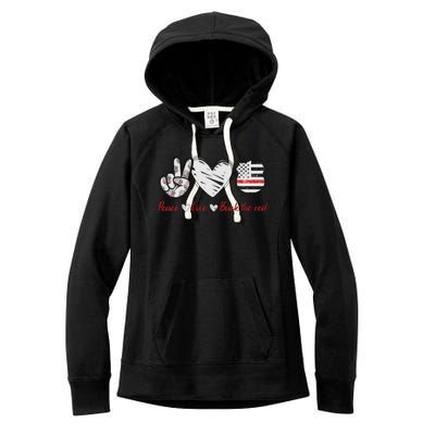 Back The Red Firefighter Wife Proud Fire Wife Gift Women's Fleece Hoodie