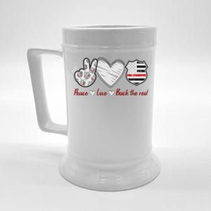 Back The Red Firefighter Wife Proud Fire Wife Gift Beer Stein