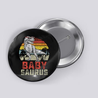 Babysaurus T Rex Dinosaur Baby Saurus Family Matching Button