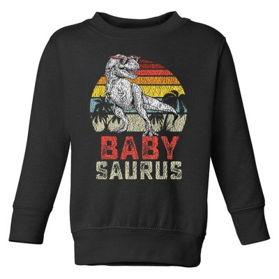 Babysaurus T Rex Dinosaur Baby Saurus Family Matching Toddler Sweatshirt