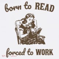 Born To Read Forced To Work Retro Graphic T-Shirt