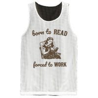 Born To Read Forced To Work Retro Graphic Mesh Reversible Basketball Jersey Tank