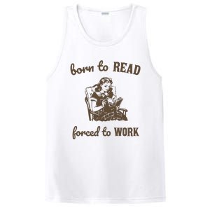 Born To Read Forced To Work Retro Graphic PosiCharge Competitor Tank